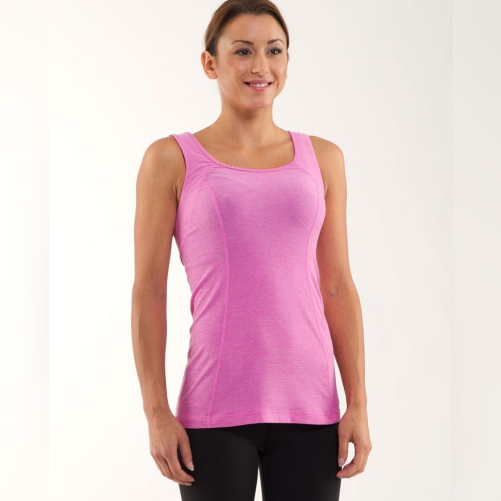 Rare Lululemon Run Free Pink Tank Top Workout Shirt Womens Size Small-Medium
